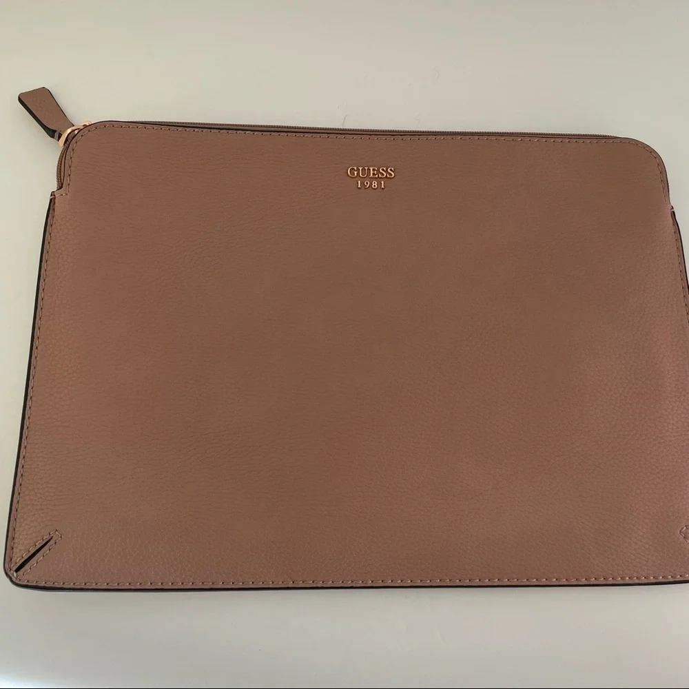 Guess Pink Zippered Laptop Case 14x9.5”
